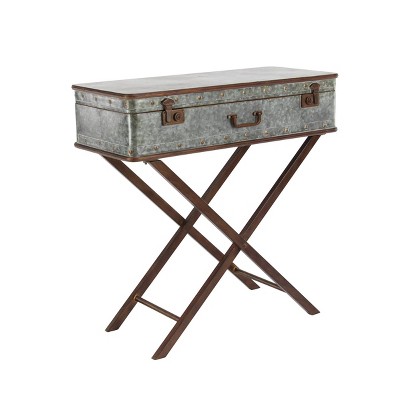 Farmhouse Iron Accent Table Gray - Olivia & May