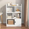SEVOBAL Decorative Bookshelf Kids Bookcase with 6 Compartments and Cube Organizer for Playroom Bedroom, White, 23.62"*11.81"*35.43" - 3 of 4