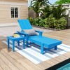 WestinTrends Ashore Modern Reclining Chaise Lounge with Side Table 2-Piece Set - 2 of 4