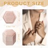 Unique Bargains Velvet Vintage Ring Display 2 Slot Hexagon Jewelry Storage Box - 2 of 4