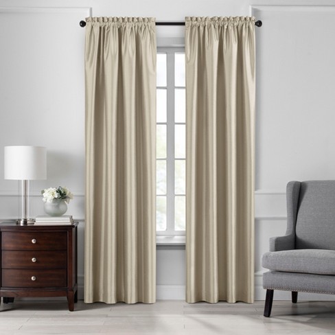 Elrene Home Fashions Colette Pannello Per Porta Francese In Finta Seta - 137 X 183 Cm, Taupe - 3