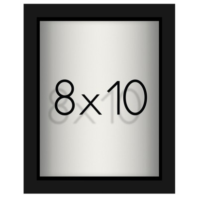 Americanflat 8x10 Black Picture Frame - Made to Display Pictures 5x7 with Mat or Without