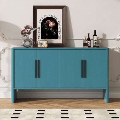 NicBex Retro Buffet Cabinet with Large Storage Entryway Console Table Kitchen Cabinet with Glass Sliding Door for Dining Room, Hallway