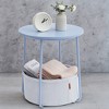 Small Side Table with Storage Round End Tables Living Room Side Tables for Small Spaces Bedroom - 2 of 4