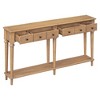 XIYUYEU 60 inch Console Table with 4 Drawers and Open Shelf,Retro Entryway Table for Living Room,Hallway - 4 of 4