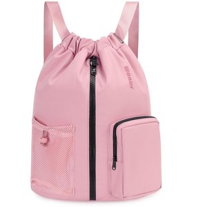 PINK drawstring backpack Amazon.com: Muka Nylon Drawstring Backpack Gym Sack Cinch  main image 4