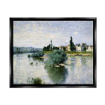 Stupell Industries Countryside Homes Lake Landscape Monet Classic Painting