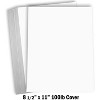 Hamilco White Cardstock Thick Paper - 8 1/2 x 11" Blank Heavy Weight 100 lb Cover Card Stock - for Brochure Award and Stationery Printing 50 Pack - 2 of 4
