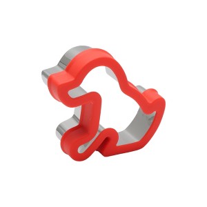 Unique Bargains Large Dog Trio Cookie Cutter Hand Washable Stainless Steel Plastic Tangerine Orange 4"x4.4"1.6" 1Pcs - 1 of 4