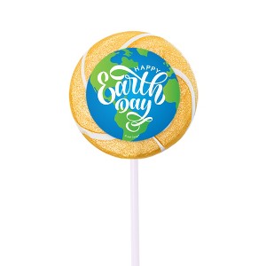 24ct Earth Day Lollipops Candy Party Favors Promotional Giveaways (24 Pack) - Orange Flavor - by Just Candy - 1 of 1