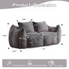 DYHOME Oversized Bean Bag Loveseat - Plush Filled Lounge Chair with Pillows, No Assembly Required Comfort Solution for Any Space - 2 of 4