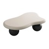 CAVINAS Coffee Tables for Living Room 39.37" Modern Cloud Shaped Coffee Table Curved Profile Design Coffee Table with Cylindrical Legs - 2 of 4