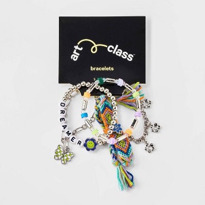 Girls&#39; 5pk Mixed Bracelet Set with &#39;Dreamer&#39; Beads - art class&#8482;