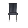 HomeRoots Set of Two Black Upholstered Velvet Dining Side Chairs - 4 of 4