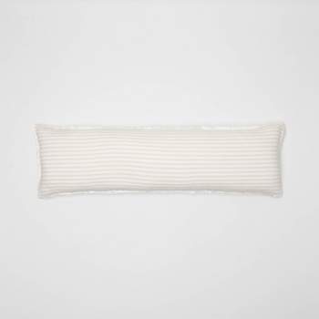 Lumbar Heavyweight Linen Blend Stripe Decorative Throw Pillow - Casaluna™