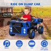 Jojoka Ride On Dump Truck Electric Construction Car for Kids w/ Remote Control,Dump Bed,Shovel,Music,LED,Wheel Shock Absorption - 3 of 4