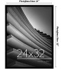 Americanflat 24x32 Poster Frame with Polished Plexiglass - Streamline Collection - Thin Border Picture Frame for Wall Display - Black - 2 of 4