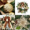 2 in 1 Christmas Wreath and Garland Set, Artificial Front Door 16"/ 24" Christmas Wreath and 6 Ft Garland Decorations Set - 4 of 4