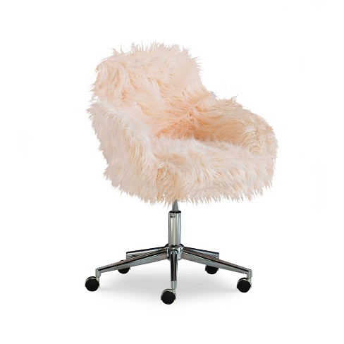 Fiona Chrome Base Office Chair Pink Linon Target