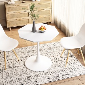 Sapphtopaz Dining Table Kitchen Table Modern Tulip Dining Table for 2 Metal Base Dining Table for Kitchen, Small Spaces - 1 of 4