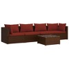 Garden Lounge Set Brown PE rattan Large Modular vidaXL - 2 of 4