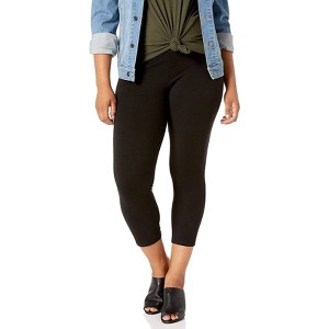 Women's Ultra Capri Leggings with Wide Waistband - HUE - 1 of 2