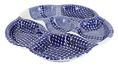 Blue Rose Polish Pottery Zara Chip & Dip Tray : Target