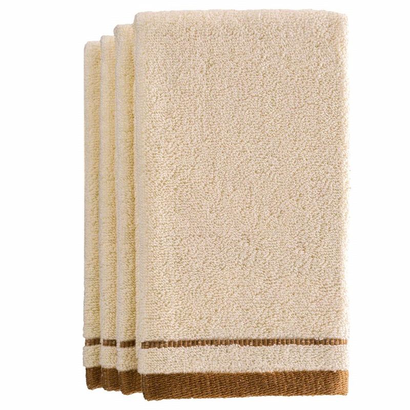 Creative Scents Fingertip Terry Towels Set of 4 - Ivory, 1 of 8