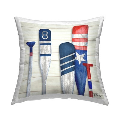 Stupell Industries Patriotic Lake Cabin Boating Oars