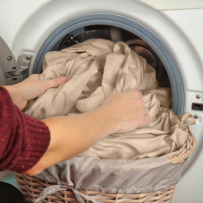 Claret Cotton Duck Long Dining Chair Slipcover