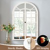 36 In.H x 24 In.W White Solid Wood Window Frame With Right Angled Arched Hanging Mirror - 4 of 4