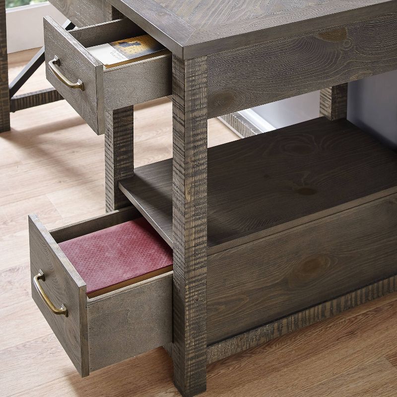 Dexter Lift Writing Desk Distressed Gray - Steve Silver Co., 4 of 7