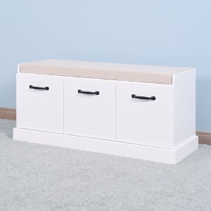 NicBex 38.98" Storage Bench Modern Wooden Entryway Shoe Cabinet for Bedroom, Entryway - 1 of 4