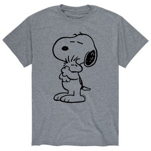 Men's - Peanuts - Snoopy and Woodstock Hug Short Sleeve Graphic T-Shirt - 1 of 4
