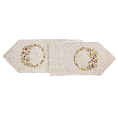 C&F Home 13" x 72" Spring Wreath Table Runner