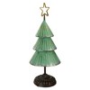Northlight Rustic Christmas Tree with Cutout Star Topper - 17" - Green and Gold Finish - 3 of 4