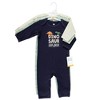 Hudson Baby Infant Boy Cotton Coveralls, Dinosaur Explorer - image 2 of 4