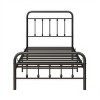 FURNIinspire Beds Metal Twin Bed Frame Victorian Style Platform Bed with Headboard Footboard Under Bed Storage, Black, 78.74"*39.2"*43.5" - 2 of 4