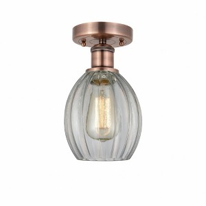 Eaton - 1 Light Semi-Flush Mount In Industrial Style-10.75 Inches Tall and 6 Inches Wide - 1 of 1