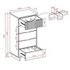 Granville Tall Modern 5 Drawer Dresser - Manhattan Comfort - 3 of 4