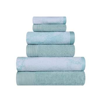 Cotton Quick Drying Solid and Marble Assorted Towel Set by Blue Nile Mills