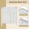 Mshliw 30 Inch Modern Bathroom Vanity with Sink, Storage Cabinet with 2 Drawers, Tip-Out Drawer and Soft Close Door, Resin Basin - 3 of 4