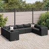 vidaXL Patio Lounge Set Black PE Rattan Lounge Set - 2 of 4