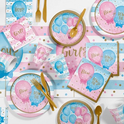 Balloon Print Gender Reveal Party Supply Kit Target