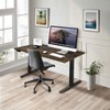Mount-It! Dual Motor Electric Standing Desk with 55" Tabletop, Oak & Black - 2 of 4