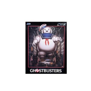 Jada Ghostbuster Stay Puft Marshmallow Man Figure with Nano Ecto-1 Car Diorama Set - 1 of 3