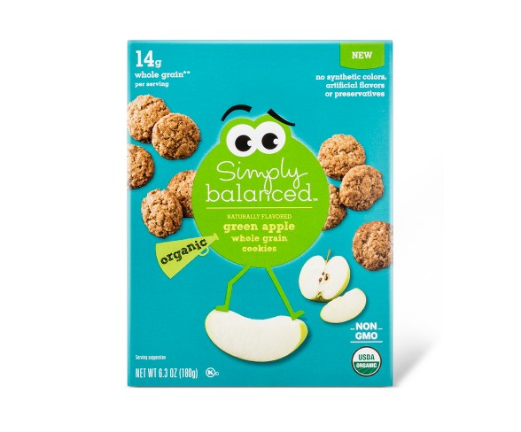 Organic Whole Grain Green Apple Cookies - 6.3oz - Simply Balanced&#153;