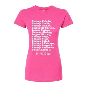 Women's - Forrest Gump - Bubbas Shrimp List Juniors Fitted Graphic T-Shirt - 1 of 3