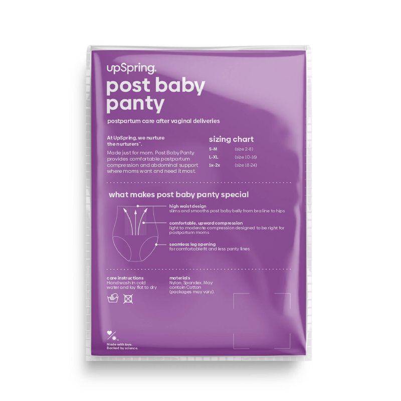 UpSpring Post Baby Panty Postpartum Recovery Underwear - Black, 5 of 7