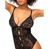 Adore Me Women's Rosie Open Back Lingerie S / Jet Black. - 2 of 4